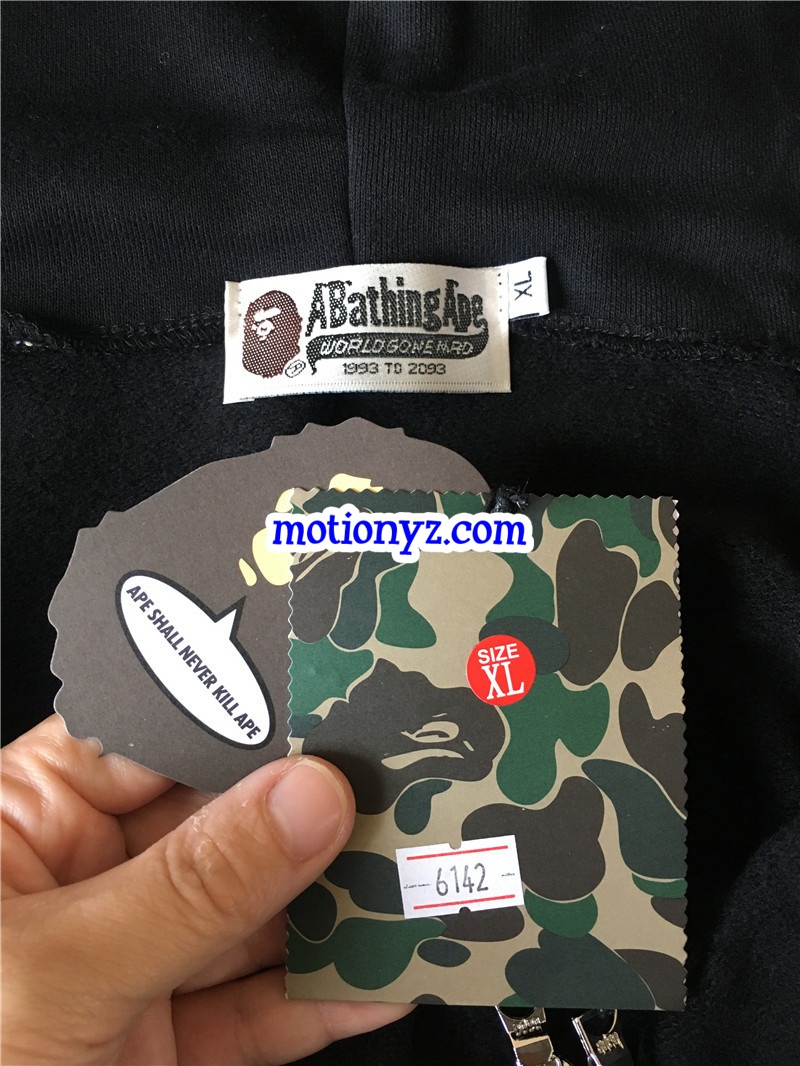 A Bathing Ape Bape Shark Hoodies Black Camo